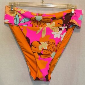 AA-493 Aerie NWT PLUS‎ SIZE XXL High Cut Cheeky Colorful Floral Bikini Bottoms